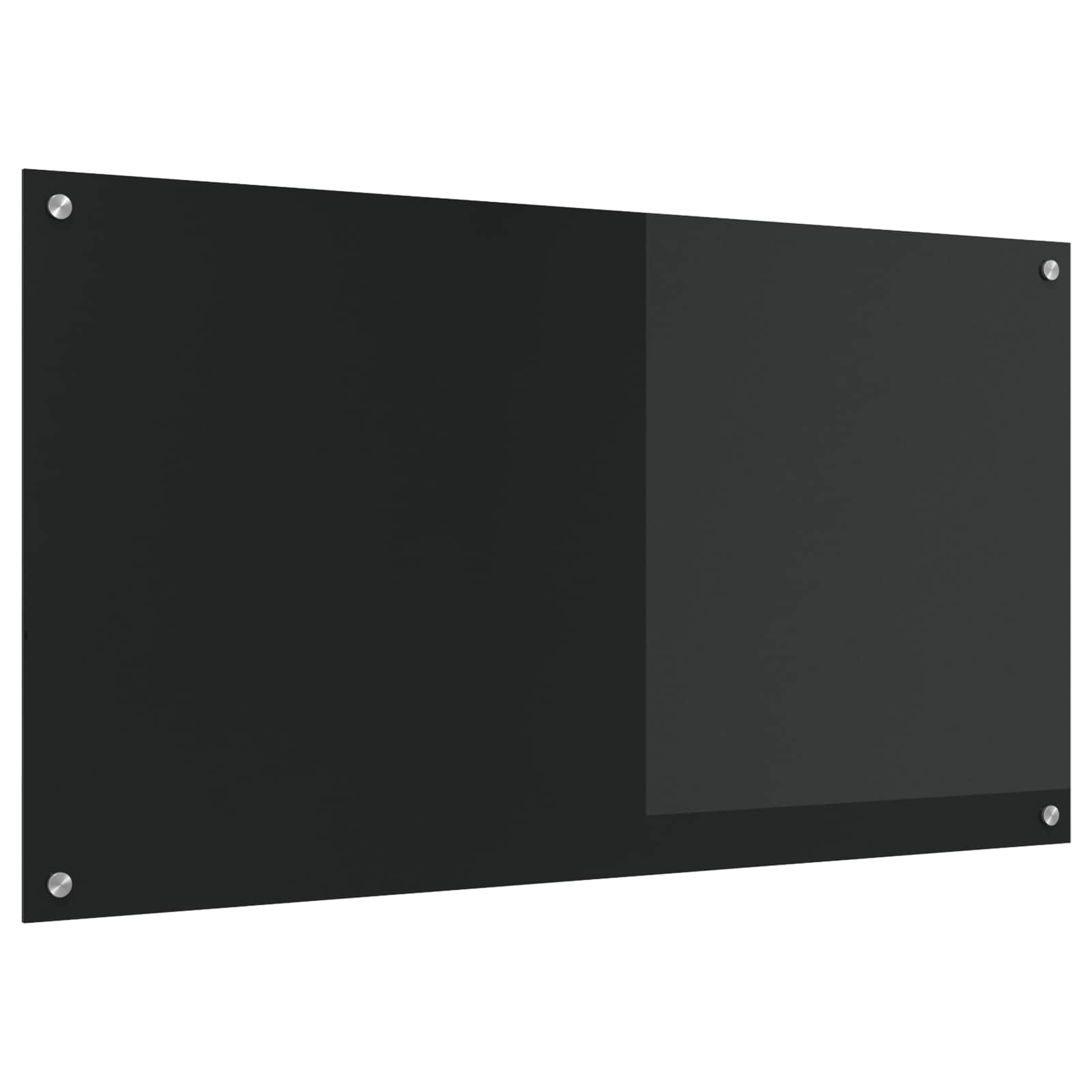 Vidaxl keuken spatscherm zwart 110 x 60 cm gehard glas