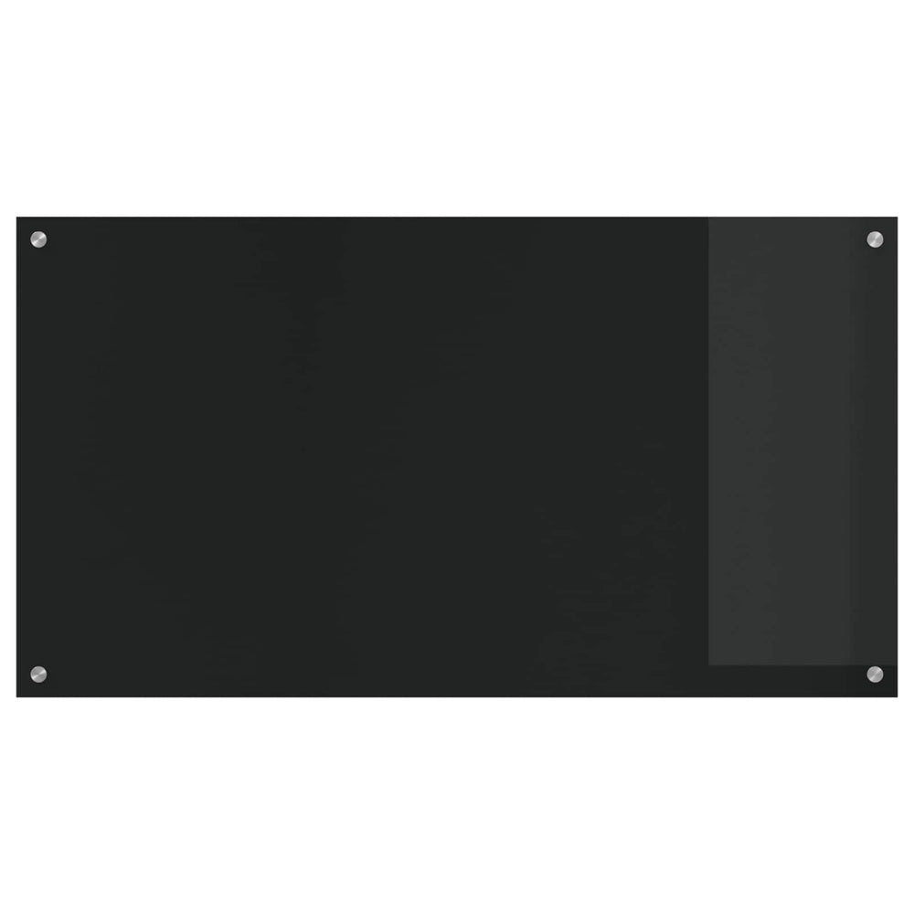 Vidaxl keuken spatscherm zwart 110 x 60 cm gehard glas