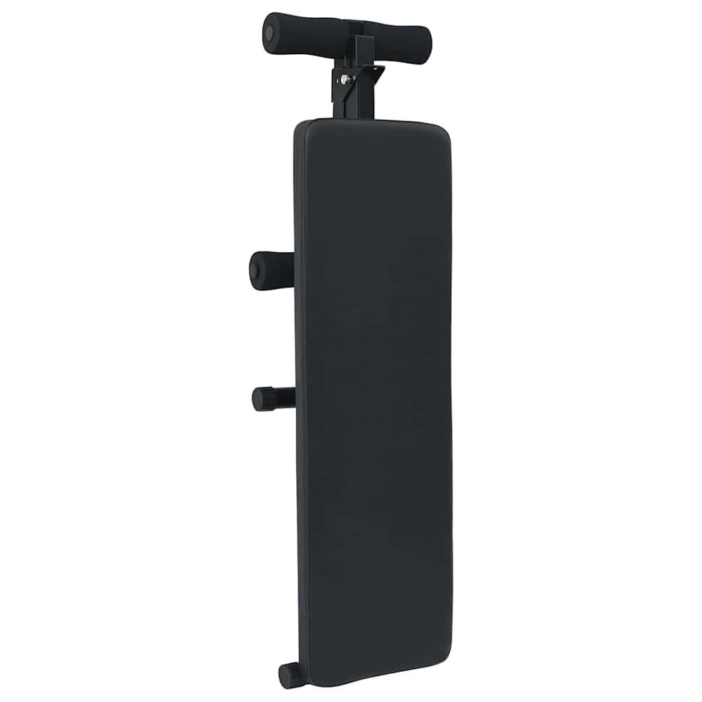 Vidaxl opkrolbank zwart 124 x 33,5 x 55 cm gepoedercoat staal