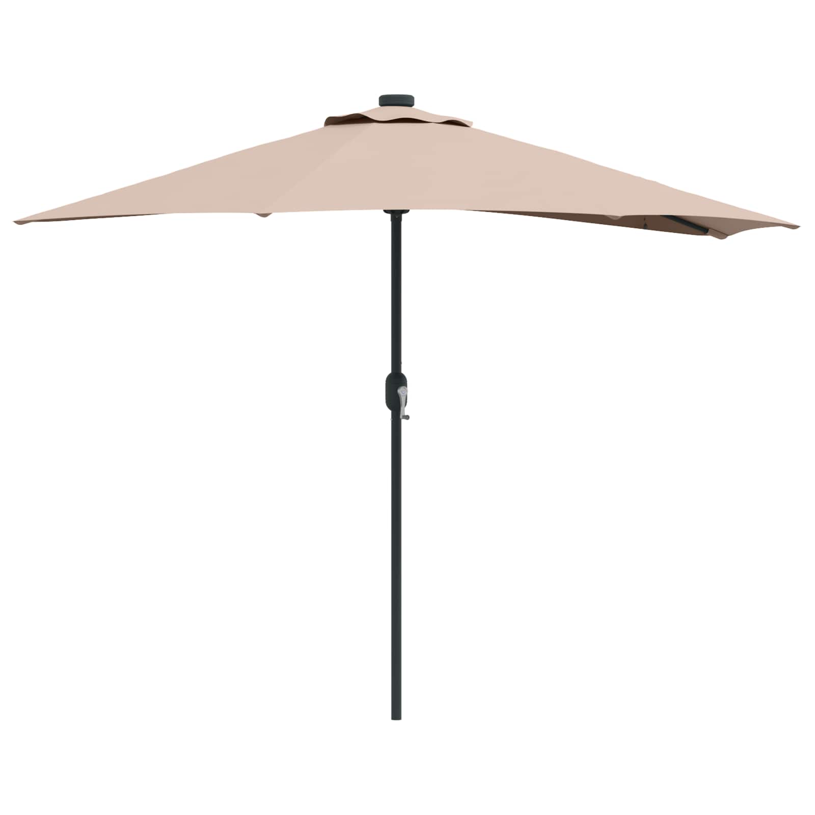 Vidaxl tuinparasol taupe 294 x 150 x 224 cm polyester en staal