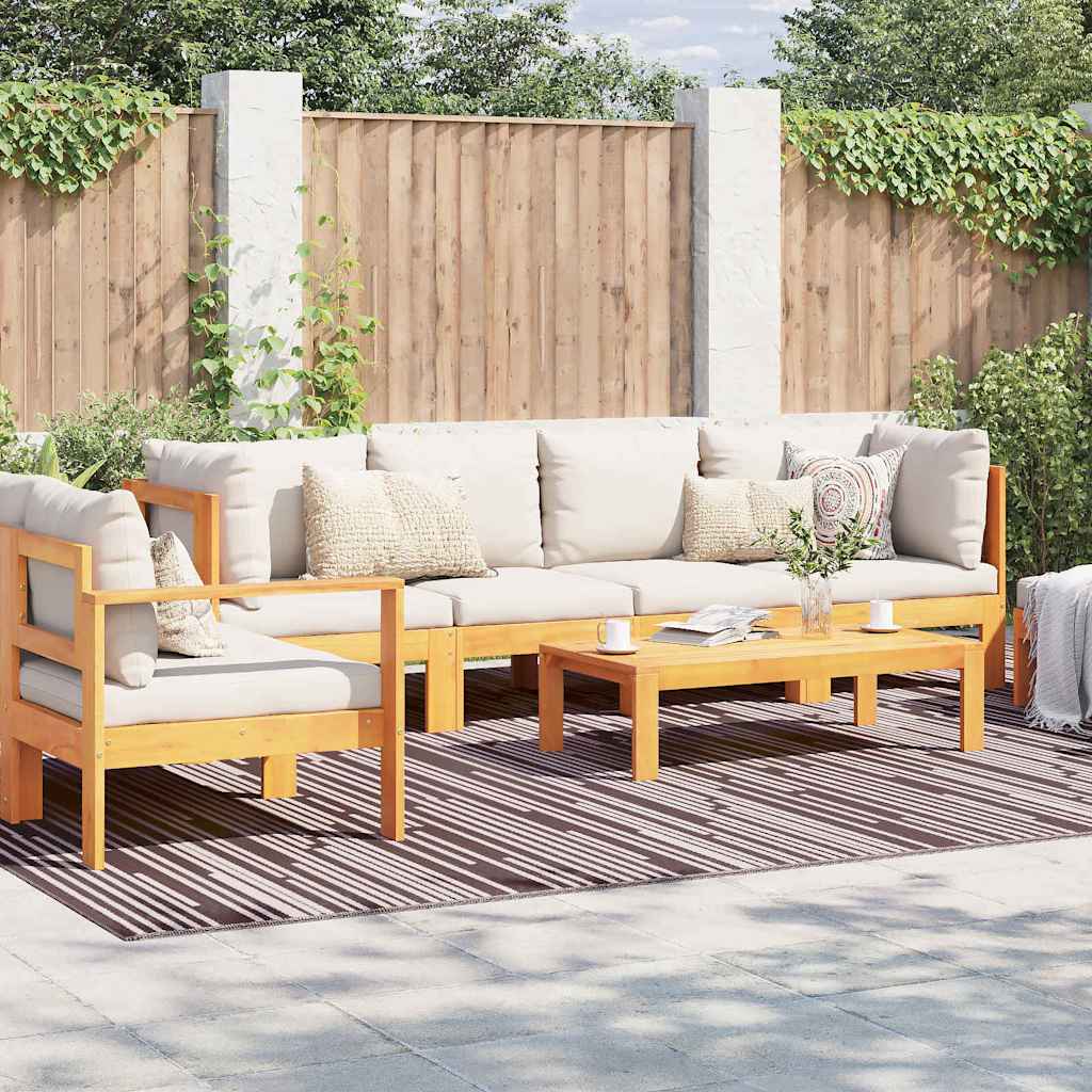 Vidaxl buitentapijt arakil bruin en wit 400 × 300 cm 50% polypropyleen