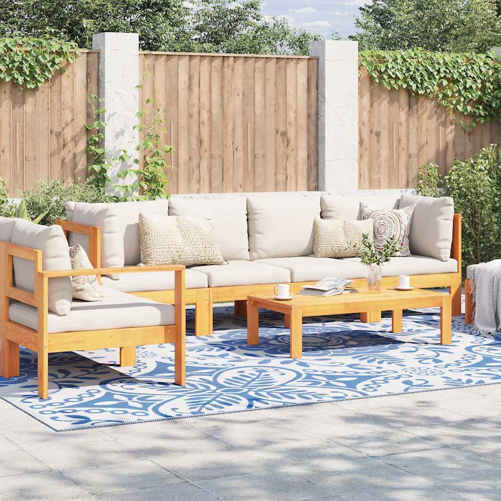 Vidaxl buitentapijt bloemen arakil baby blauw en wit 400 × 300 cm
