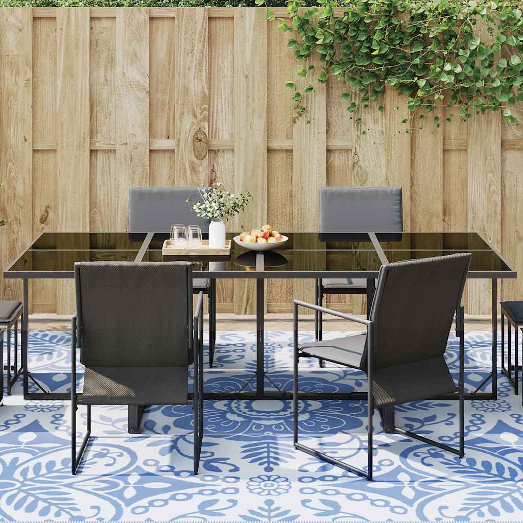 Vidaxl buitentapijt bloemen arakil baby blauw en wit 400 × 300 cm