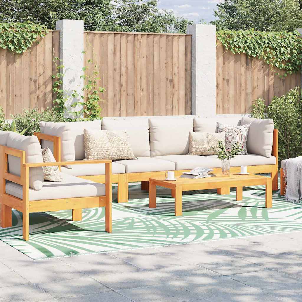 Vidaxl buitentapijt arakil groen en wit 400 × 300 cm 50% polypropyleen