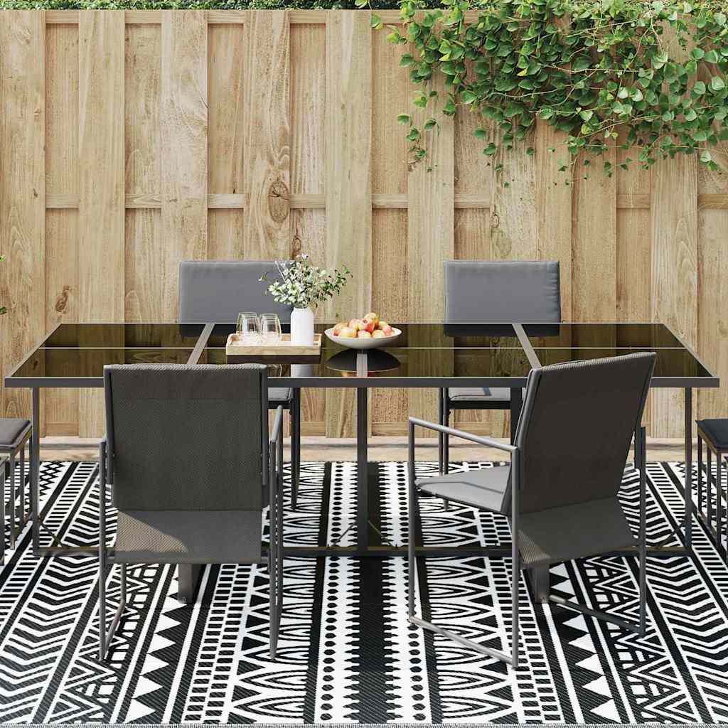 Vidaxl buitentapijt arakil zwart en wit 400 × 300 cm 50% polypropyleen