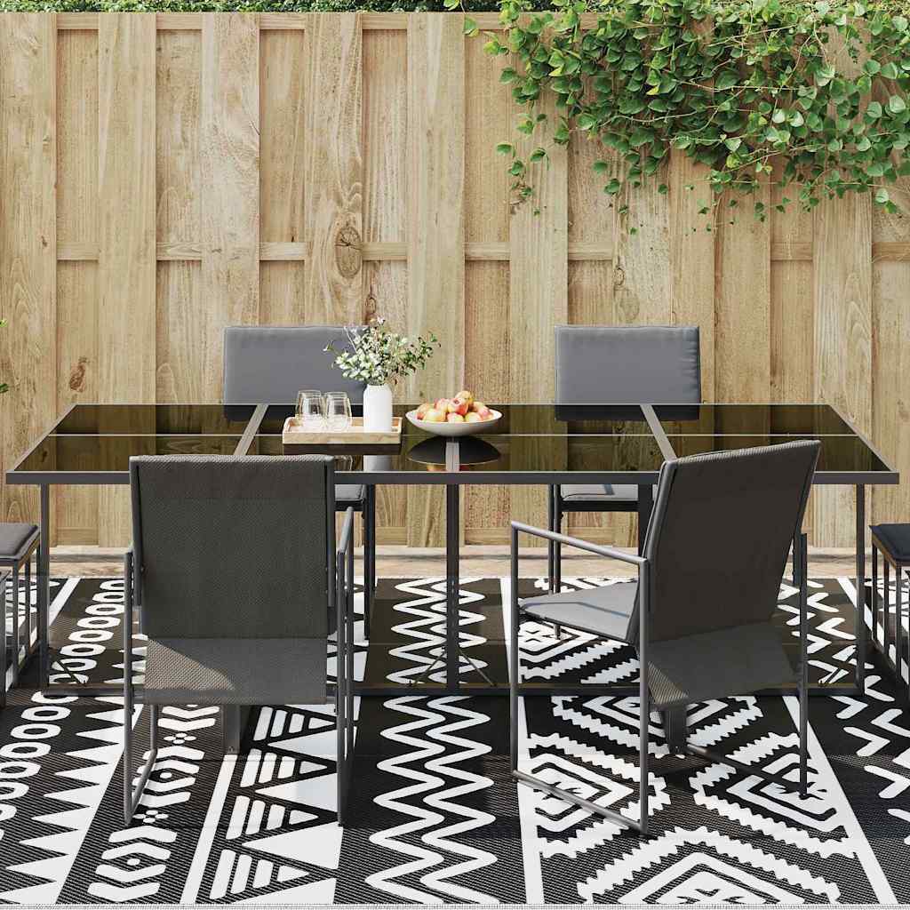 Vidaxl buitentapijt arakil zwart en wit 400 × 300 cm 50% polypropyleen