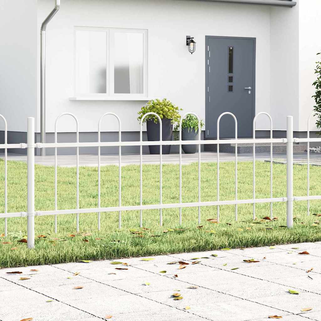 Vidaxl tuinhek 3 pcs wit 5,1 x 0,6 m poedercoating staal