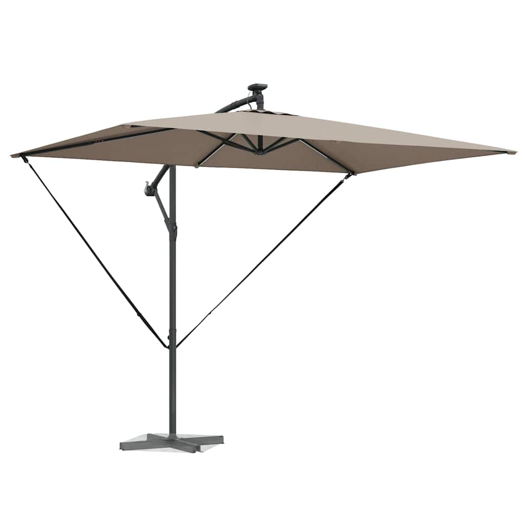 Vidaxl parasol taupe 294 x 200 x 270 cm polyester en aluminium