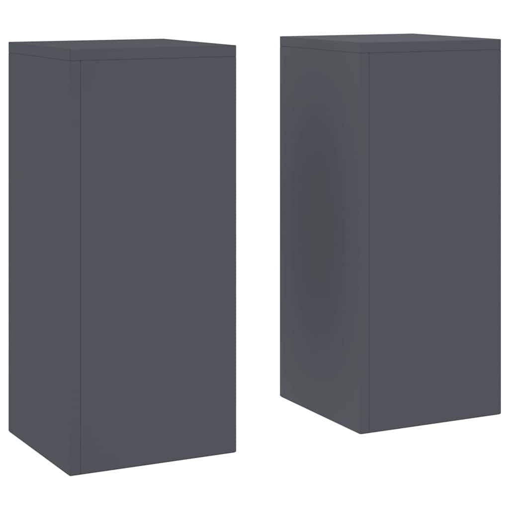 Vidaxl plantenstandaard 2 pcs antraciet 24 x 24 x 55 cm staal