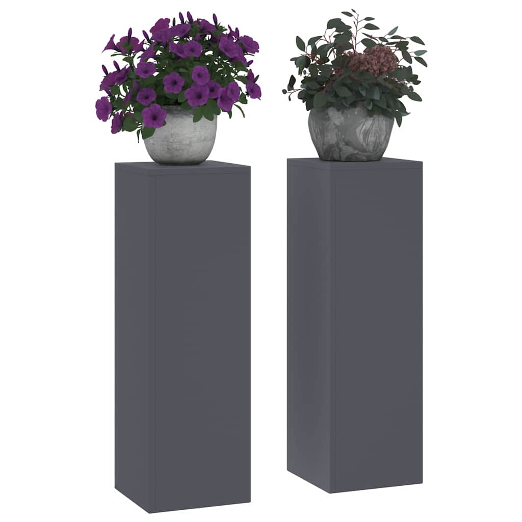 Vidaxl plantenstandaard 2 pcs antraciet 24 x 24 x 75 cm staal