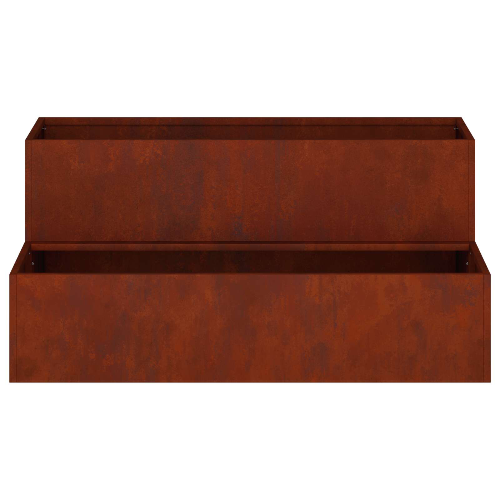Vidaxl tuin bloempot roestig 100 x 60 x 45 cm cortenstaal