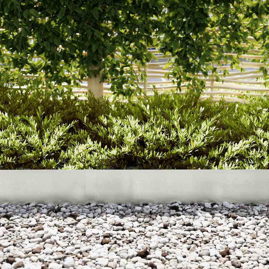 Vidaxl tuinrand 30 pcs zilver 100 x 0.05 x 20 cm roestvrij staal