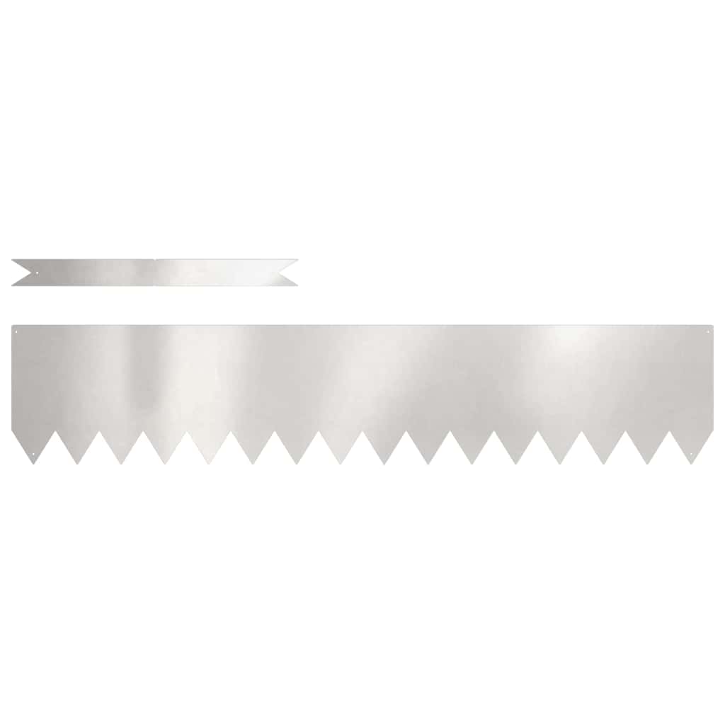 Vidaxl tuinrand 30 pcs zilver 100 x 0.05 x 20 cm roestvrij staal