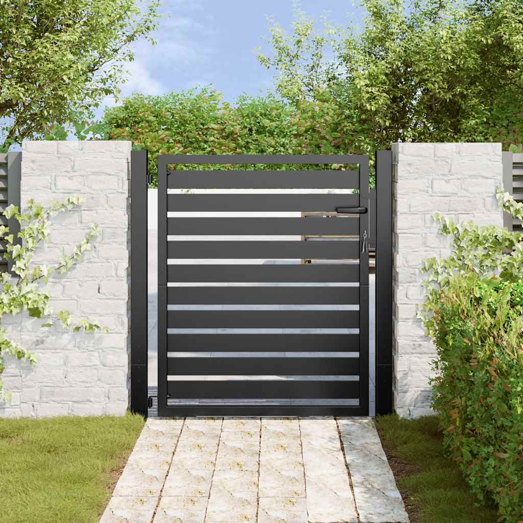 Vidaxl tuinhek afsluitbaar 100x100 cm aluminium zwart
