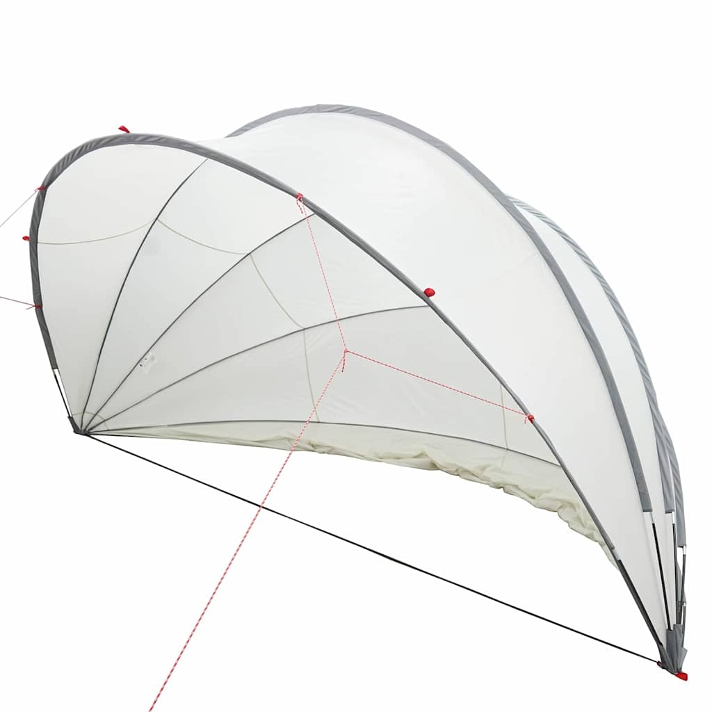 Vidaxl pooldome grijs en oranje 472 x 460 x 229 cm