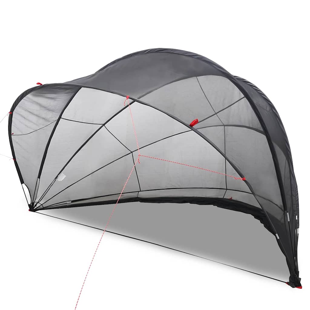 Vidaxl pooldome zwart 500 x 500 x 236 cm 185t polyester met pu-coating