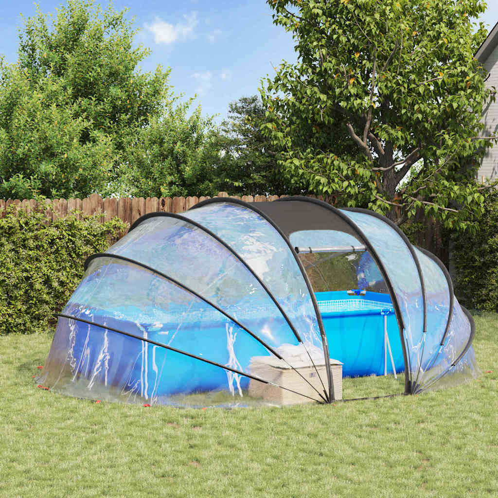 Vidaxl zwembad tent koepel doorzichtig 538 x 440 x 204 cm pvc