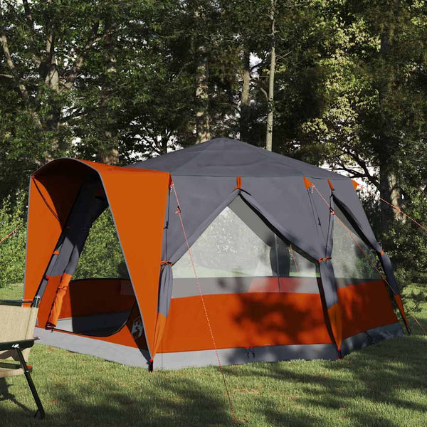 Vidaxl cabine tent 5-persoon 5-persoons grijs en oranje