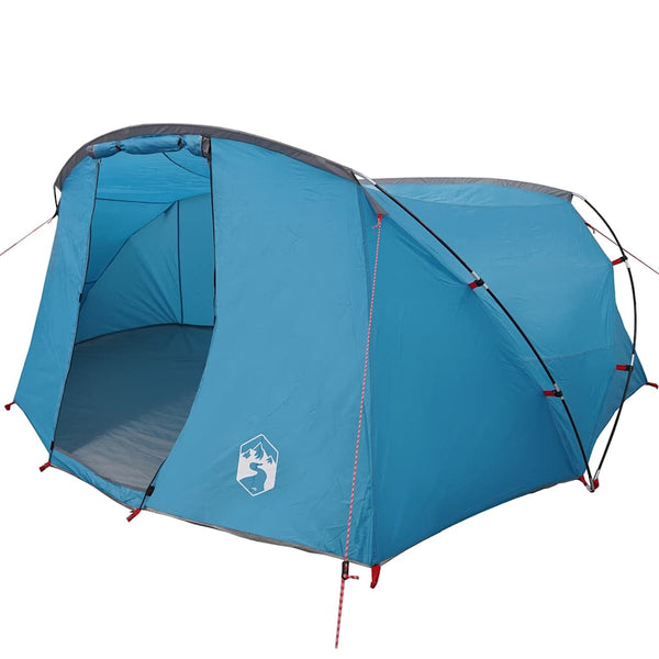 Vidaxl tunnel tent 4-person 4-persoons blauw en grijs
