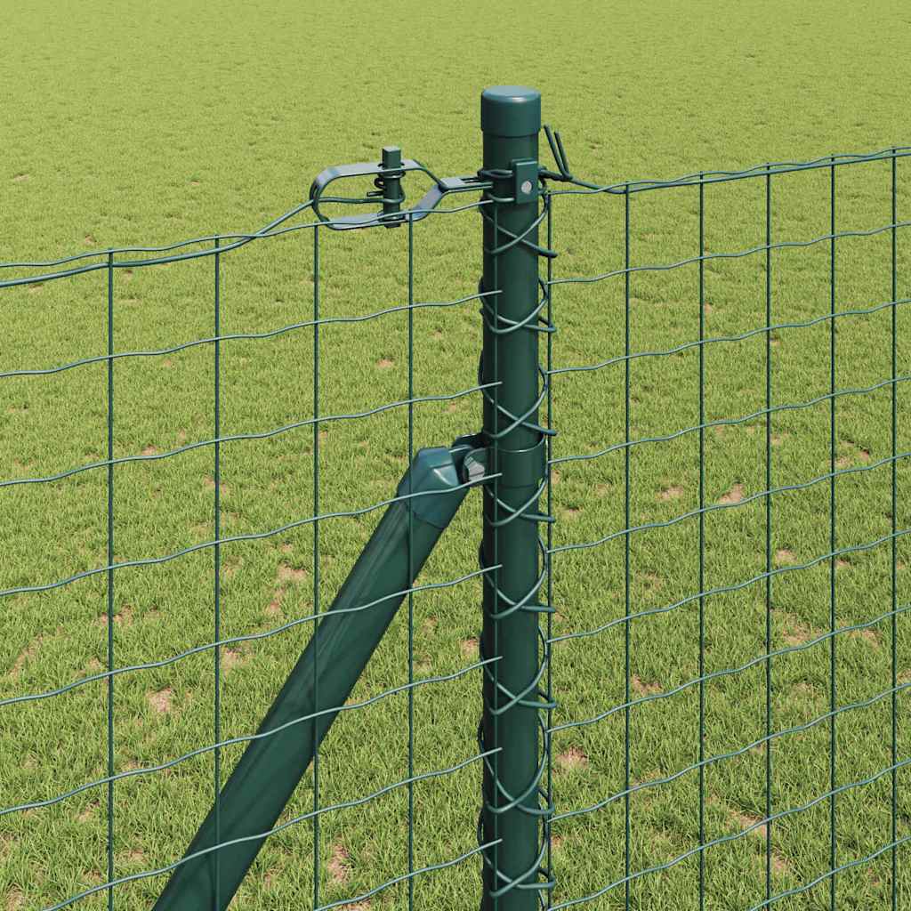 Vidaxl afrasteringspaal 13 pcs groen staal