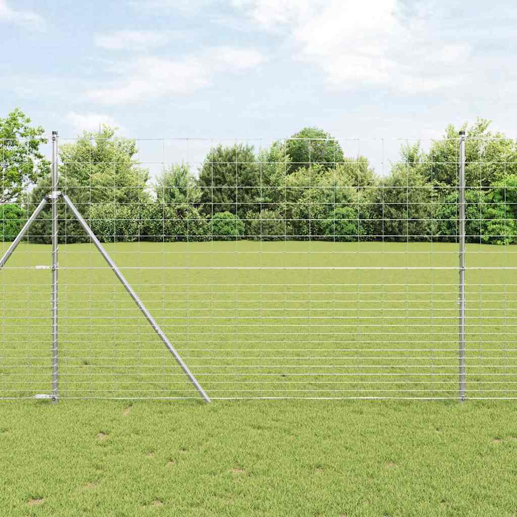 Vidaxl weidehekwerk zilver 25 x 1,6 m gegalvaniseerd staal