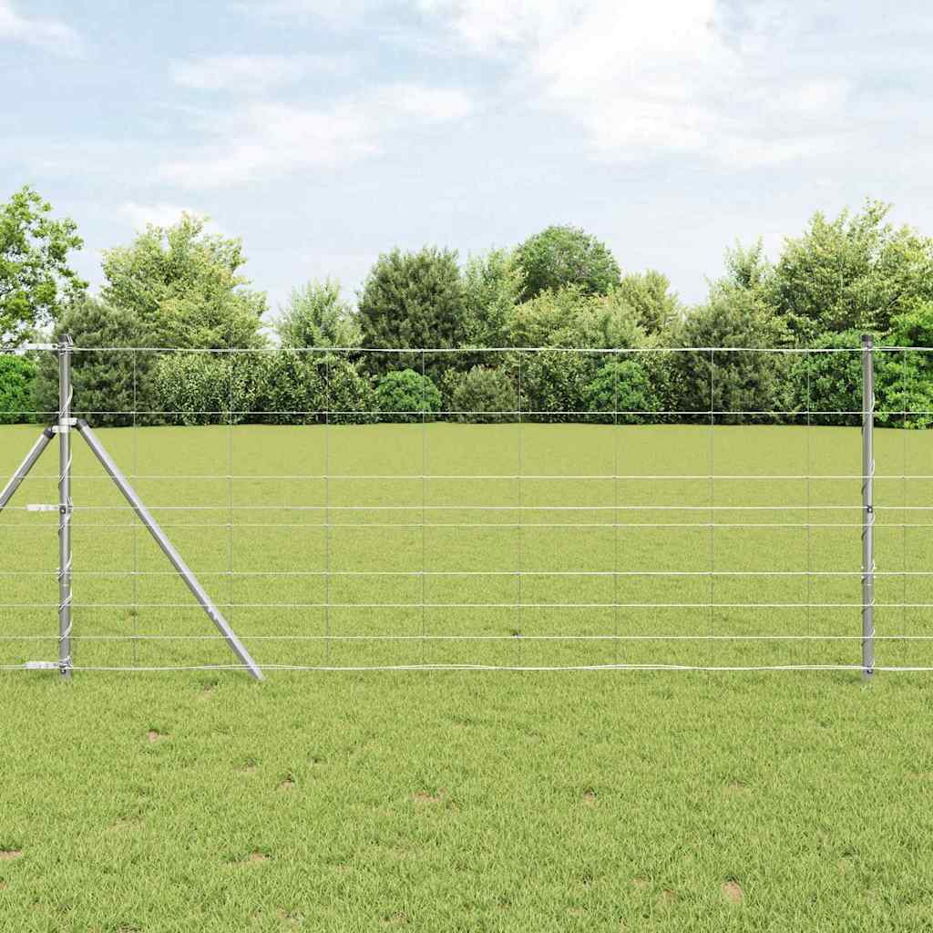 Vidaxl weidehekwerk zilver 100 x 1 m gegalvaniseerd staal