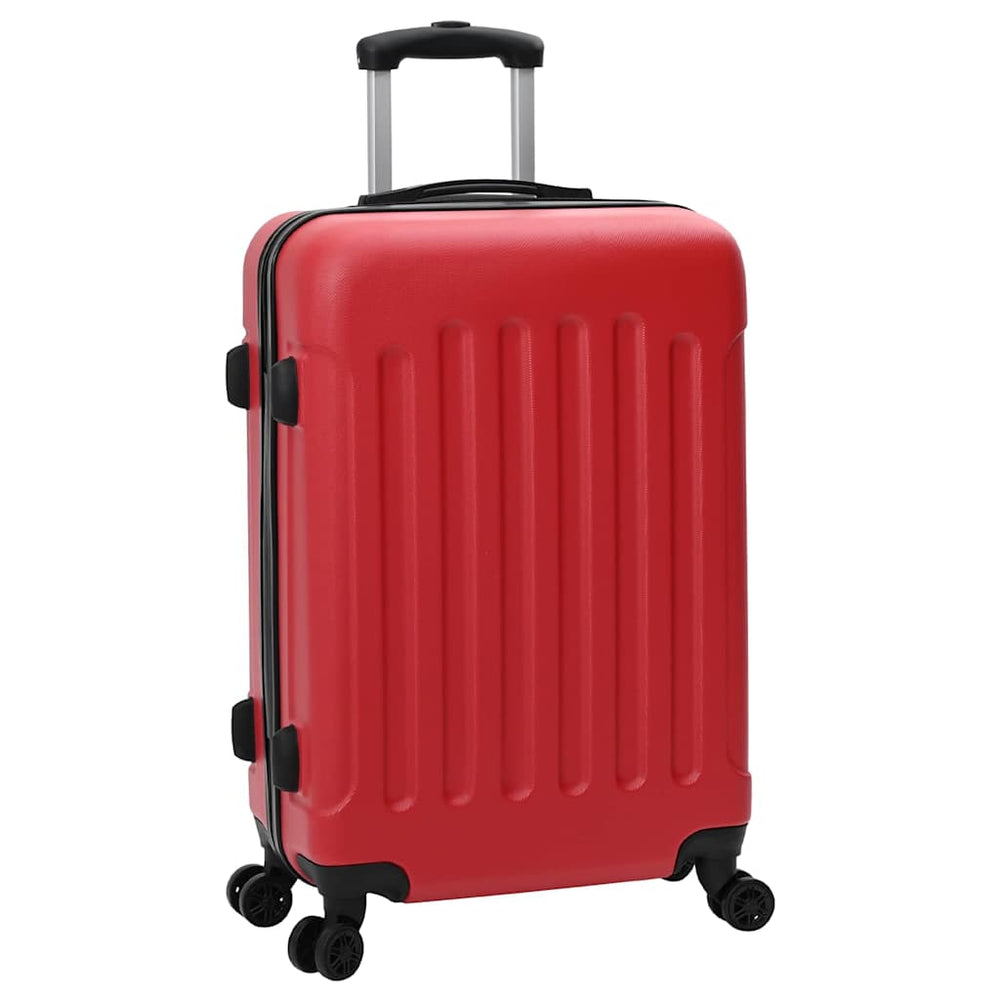 Vidaxl koffer met slot 3 st rood 50 x 31 x 78 cm abs kunststof