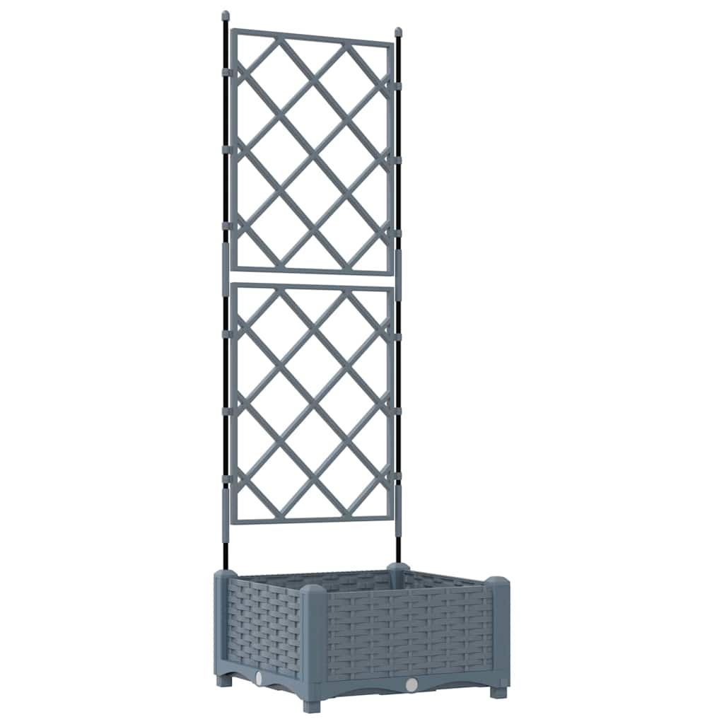 Vidaxl plantenbak lichtgrijs 40 x 40 x 125,5 cm pp
