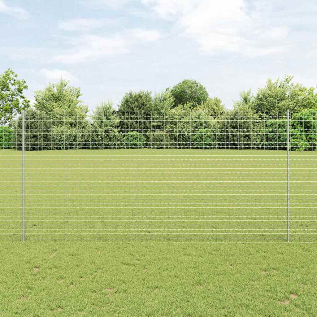 Vidaxl afrasteringspaal 5 pcs zilver 150 cm staal