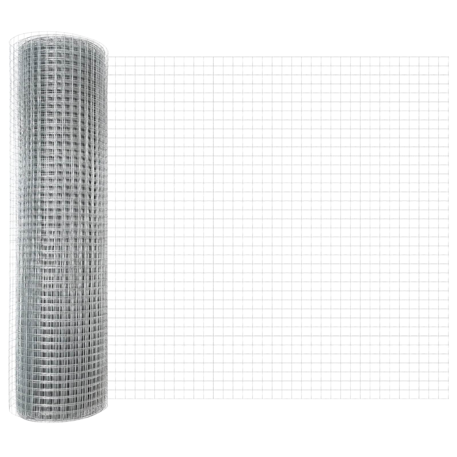 Vidaxl gelaste draadhek zilver 0.4 x 50 m