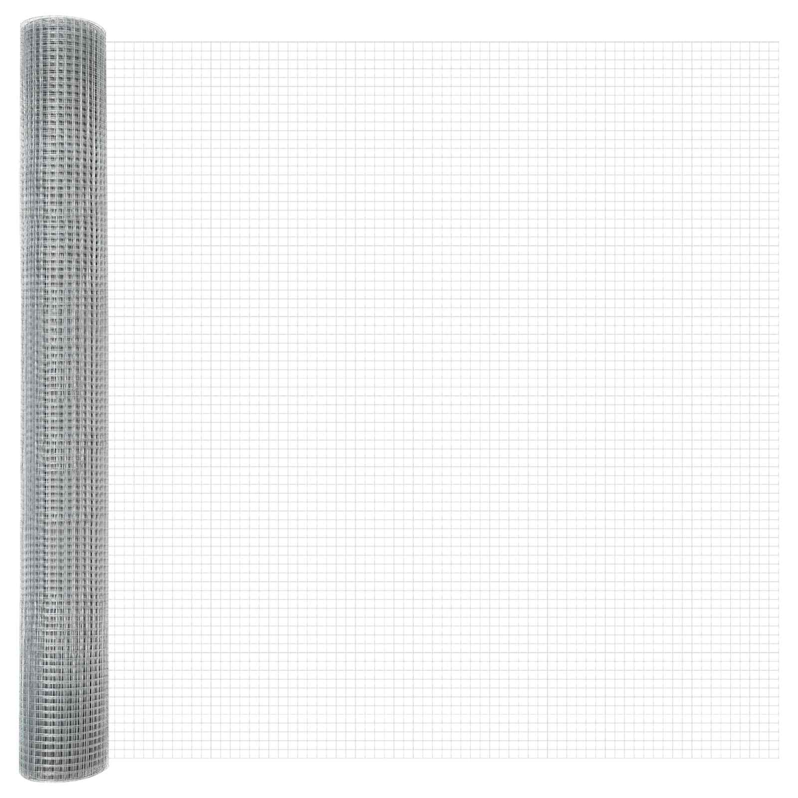 Vidaxl gelaste draadhek zilver 1 x 100 m
