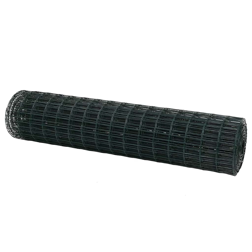 Vidaxl euro hek groen 1 x 10 m pvc-gecoat ijzer
