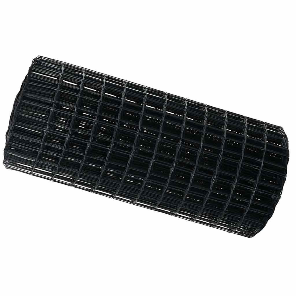 Vidaxl euro hek grijs 0,4 x 25 m pvc-gecoat ijzer
