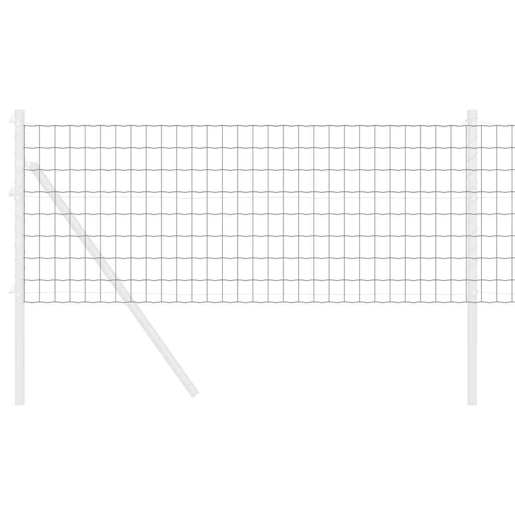 Vidaxl euro hek grijs 0,8 x 25 m pvc-gecoat ijzer