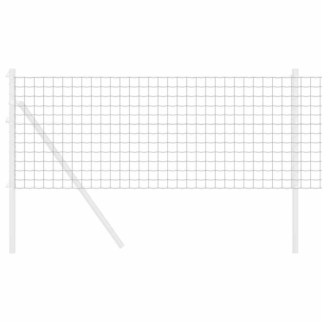 Vidaxl euro hek grijs 0,6 x 50 m pvc-gecoat ijzer