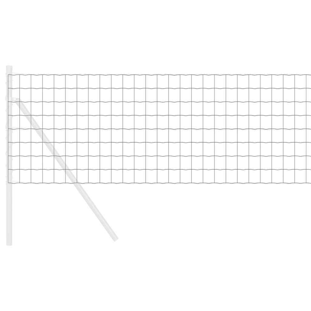 Vidaxl euro hek grijs 0,4 x 25 m pvc-gecoat ijzer