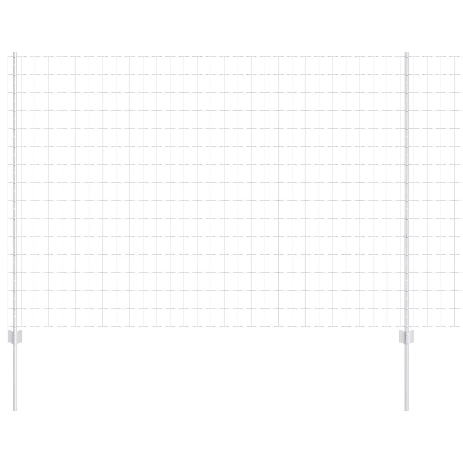 Vidaxl hek met paal zilver 1,6 x 10 m staal