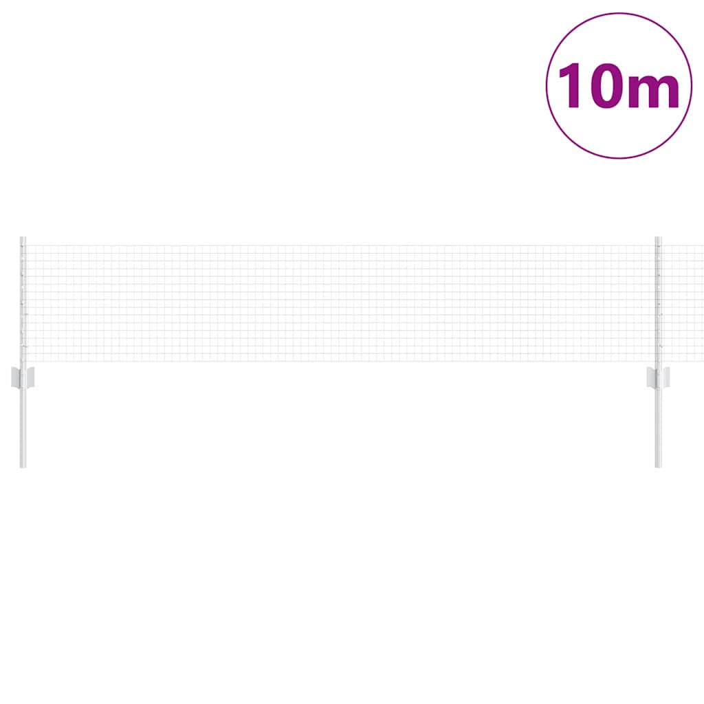 Vidaxl hek met paal zilver 0,4 x 10 m staal