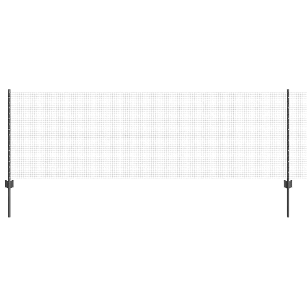 Vidaxl hek met paal grijs 0,8 x 50 m staal en pvc