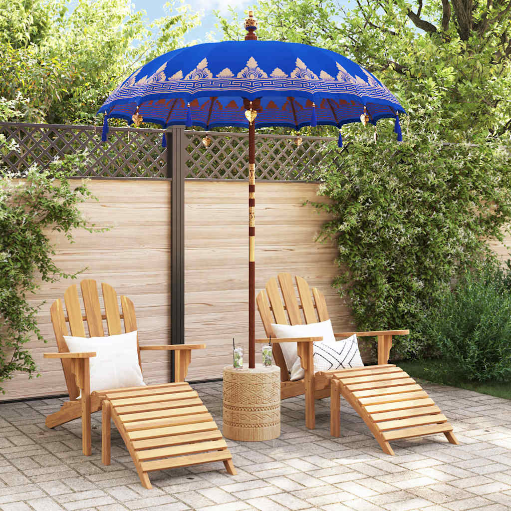 Vidaxl balinese parasol blauw 185 x 185 x 260 cm