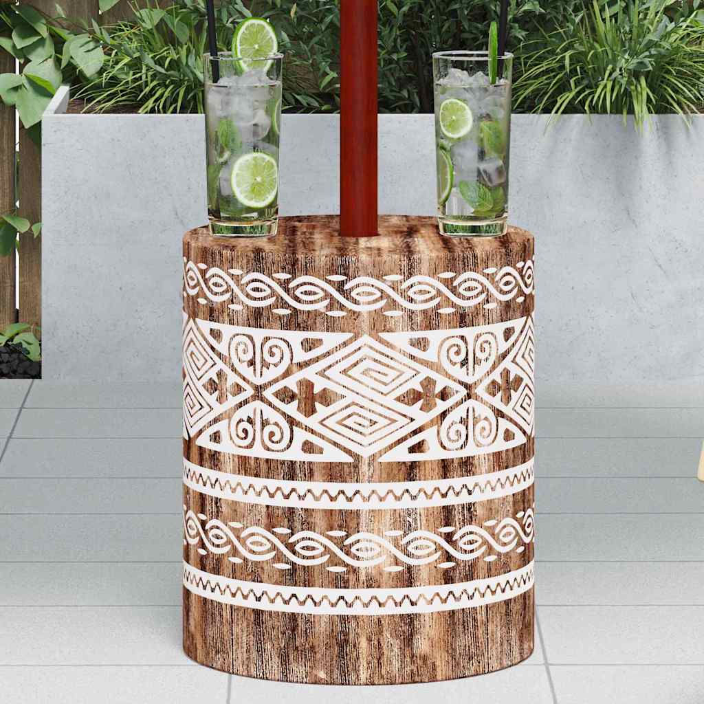 Vidaxl parasolvoet wit gewassen ø34 x 40 cm massief hout