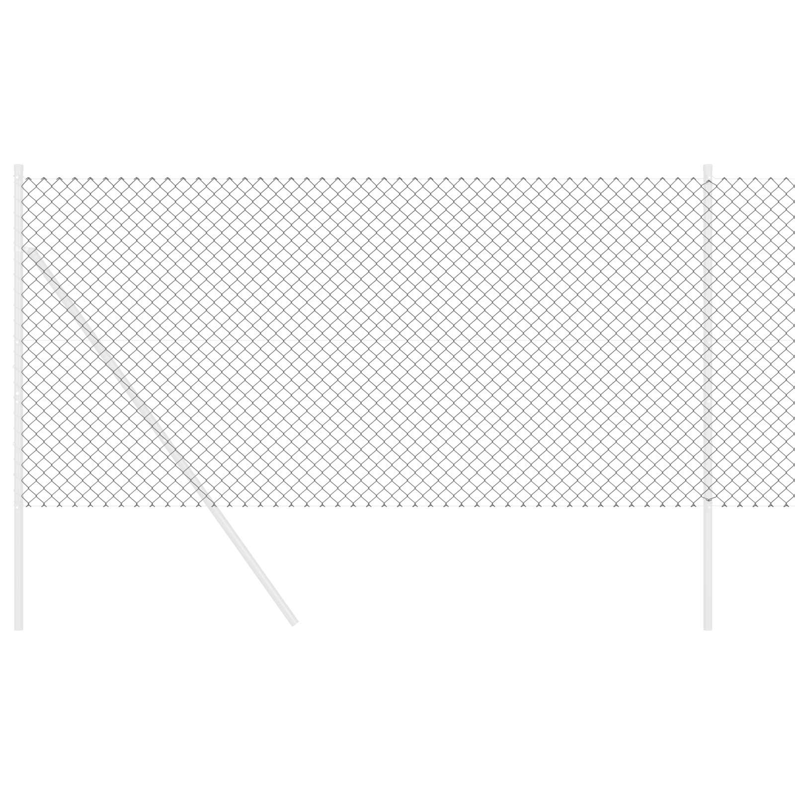 Vidaxl kettenschakelhek grijs 25 x 1,4 m staal