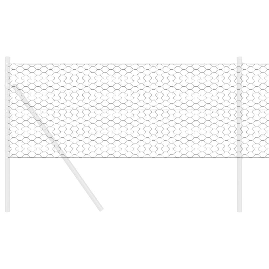 Vidaxl hexagon hek grijs 0,8 x 10 m pvc