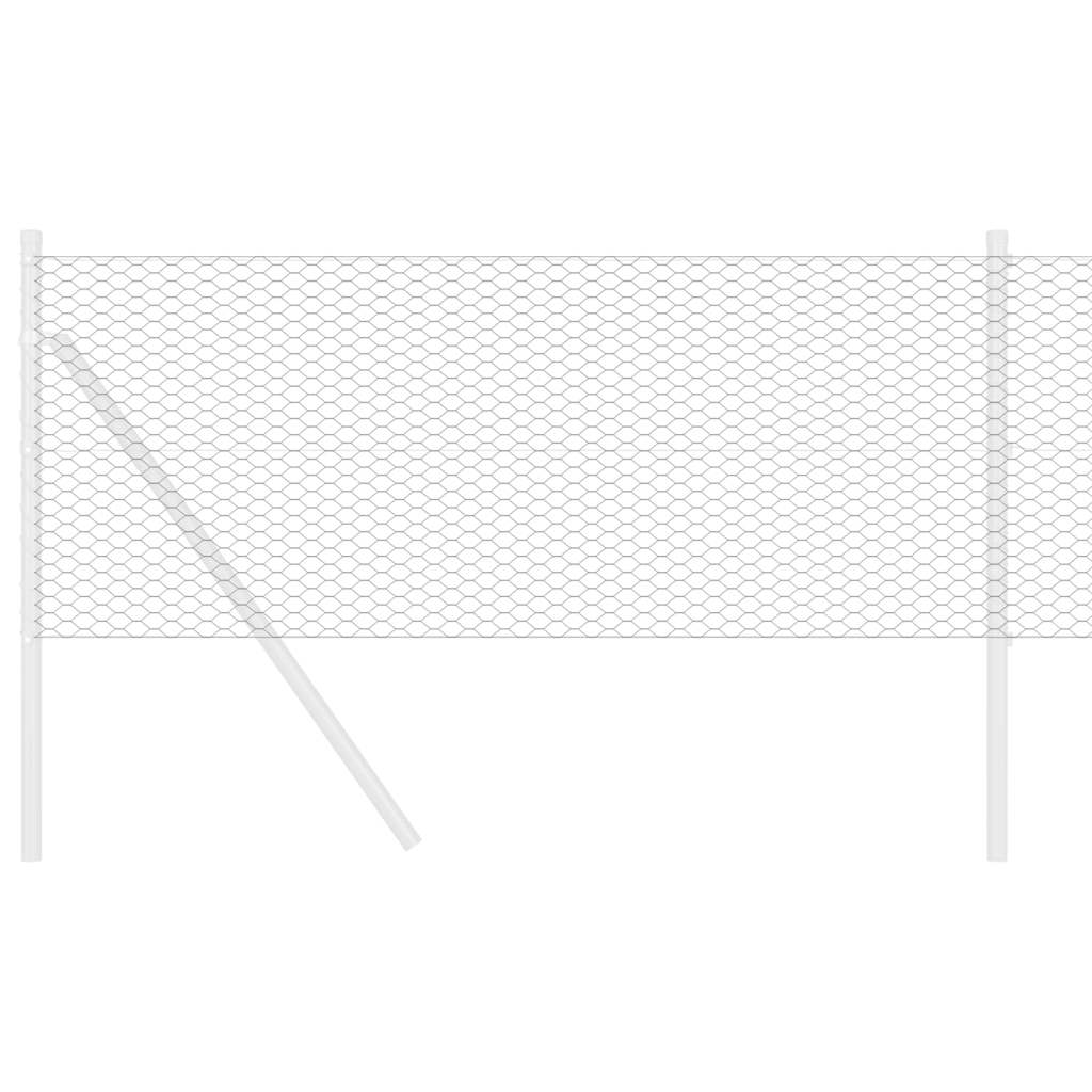 Vidaxl hexagon hek grijs 0,6 x 25 m pvc