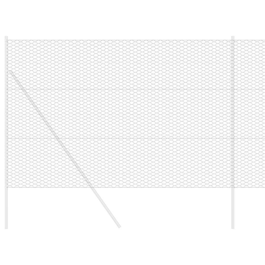 Vidaxl hexagon hek grijs 1,6 x 25 m pvc