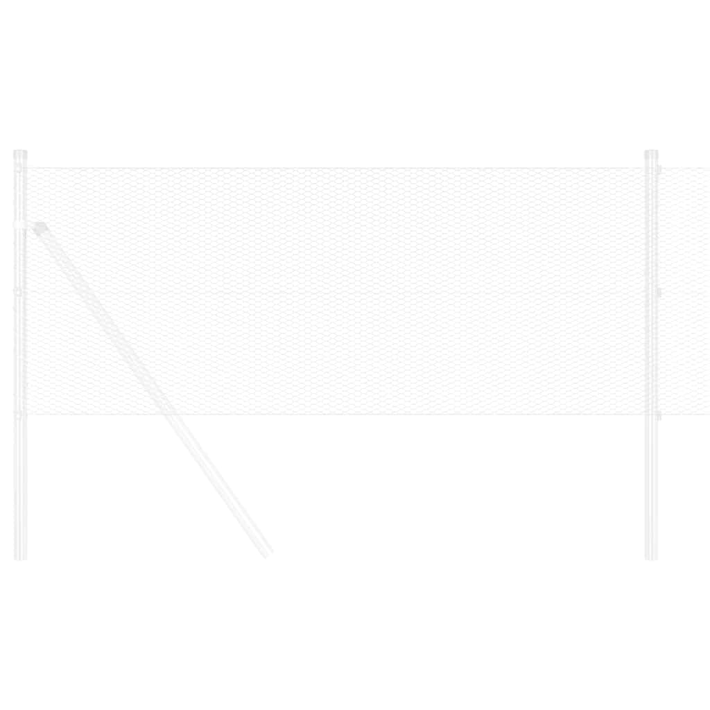 Vidaxl hexagon hek zilver 0,8 x 25 m gegalvaniseerd staal