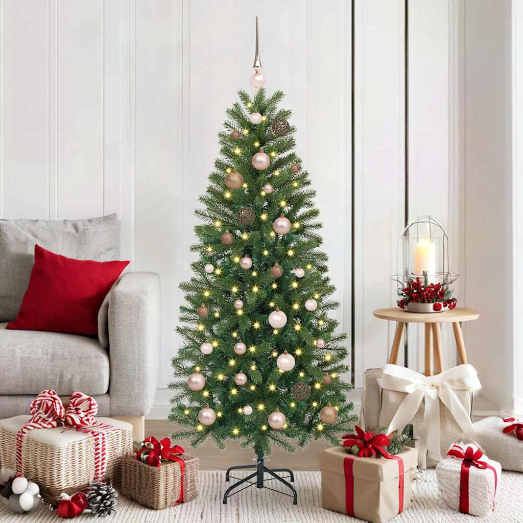 Vidaxl kunstkerstboom met 150 led met standaard groen 150 cm pe en pvc