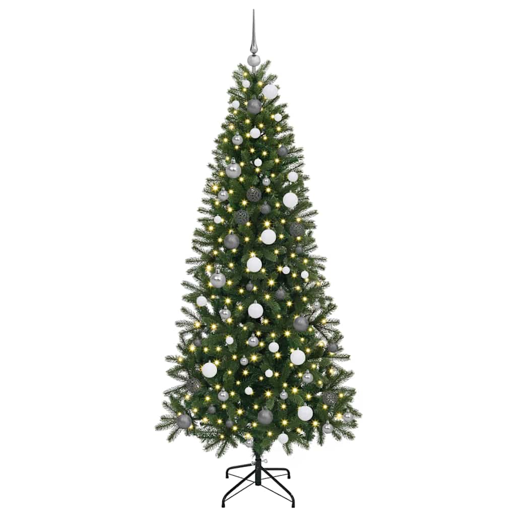 Vidaxl kunstkerstboom met 300 led met standaard groen 210 cm pe en pvc