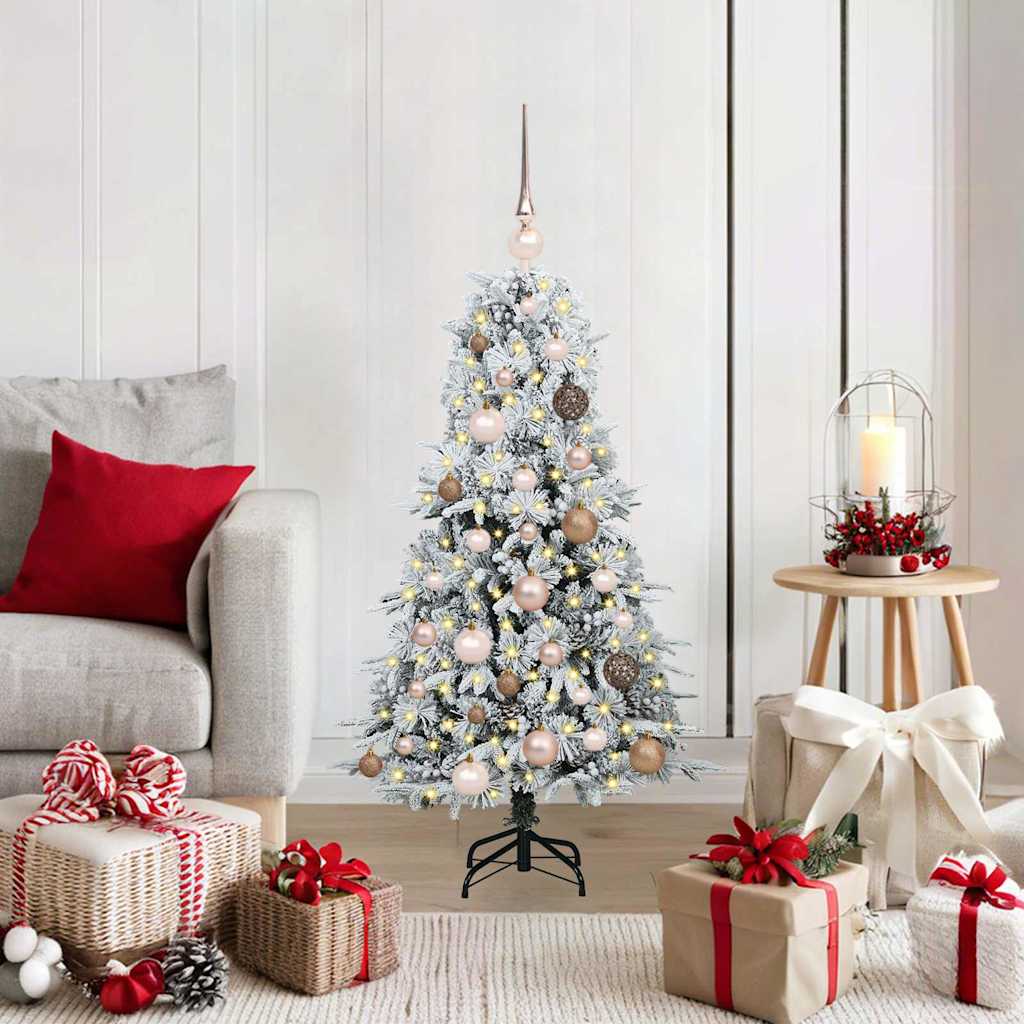 Vidaxl kunstmatige inklapbare kerstboom wit 120 cm pe en pvc
