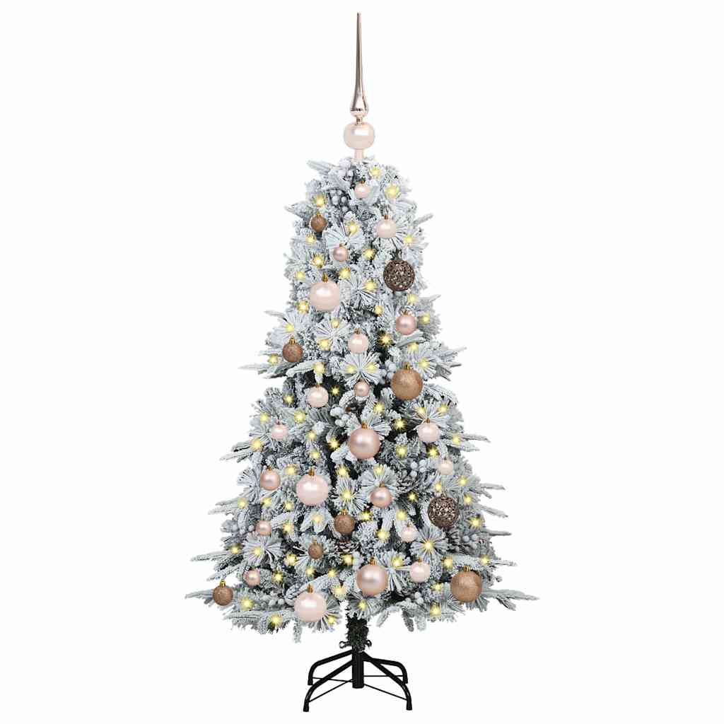 Vidaxl kunstmatige inklapbare kerstboom wit 120 cm pe en pvc